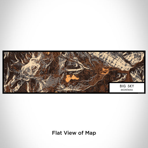 Flat View of Map Custom Big Sky Montana Map Enamel Mug in Ember