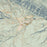 Big Sky Montana Map Print in Woodblock Style Zoomed In Close Up Showing Details