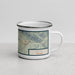 Right View Custom Big Sky Montana Map Enamel Mug in Woodblock