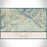 Big Sky Montana Map Print Landscape Orientation in Woodblock Style With Shaded Background