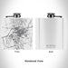 Rendered View of Big Spring Texas Map Engraving on 6oz Stainless Steel Flask in White