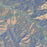 Big Sur California Map Print in Afternoon Style Zoomed In Close Up Showing Details