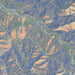 Big Sur California Map Print in Afternoon Style Zoomed In Close Up Showing Details