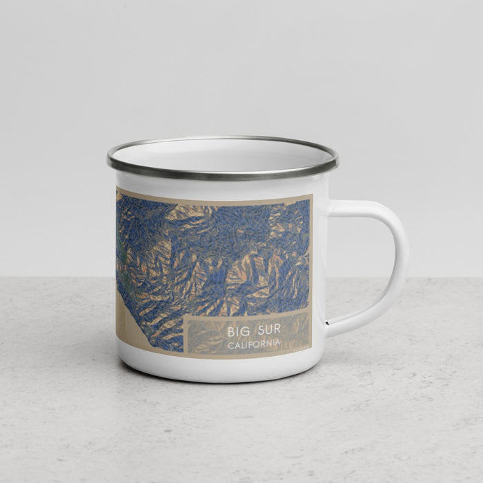Right View Custom Big Sur California Map Enamel Mug in Afternoon