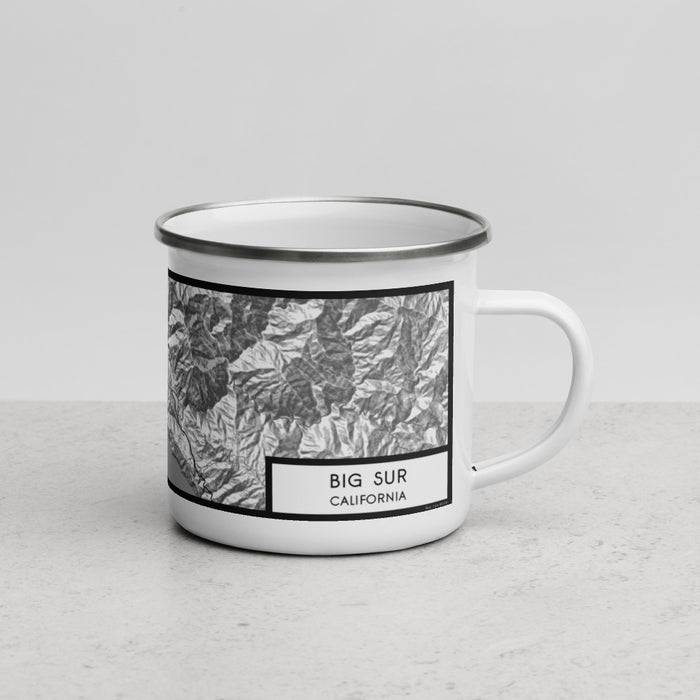 Right View Custom Big Sur California Map Enamel Mug in Classic
