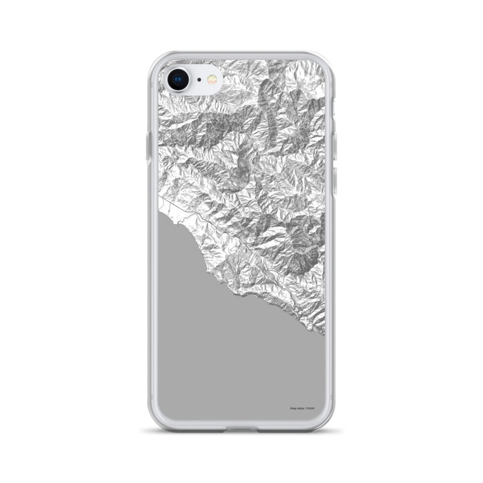 Custom iPhone SE Big Sur California Map Phone Case in Classic