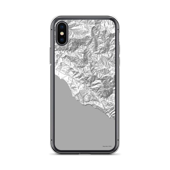 Custom iPhone X/XS Big Sur California Map Phone Case in Classic