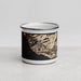 Front View Custom Big Sur California Map Enamel Mug in Ember