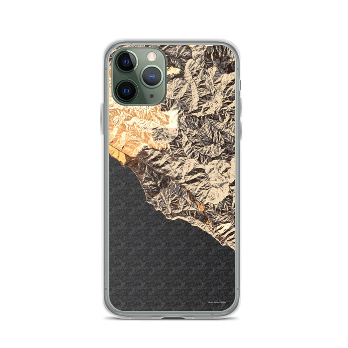 Custom iPhone 11 Pro Big Sur California Map Phone Case in Ember