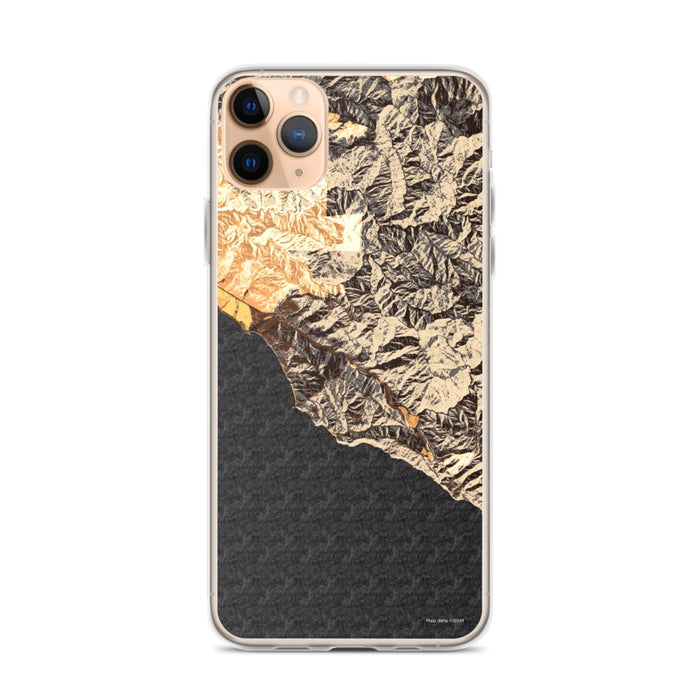 Custom iPhone 11 Pro Max Big Sur California Map Phone Case in Ember
