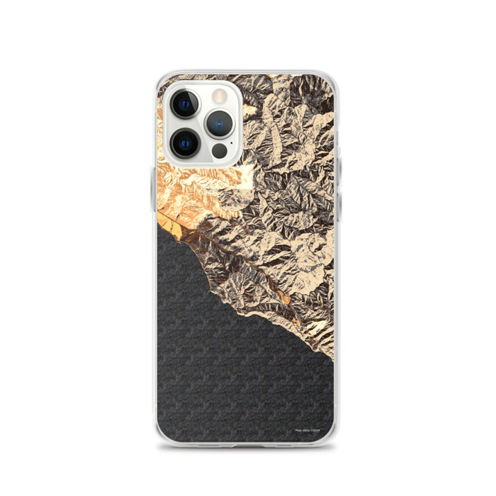 Custom iPhone 12 Pro Big Sur California Map Phone Case in Ember