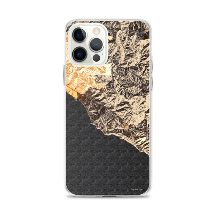 Custom iPhone 12 Pro Max Big Sur California Map Phone Case in Ember