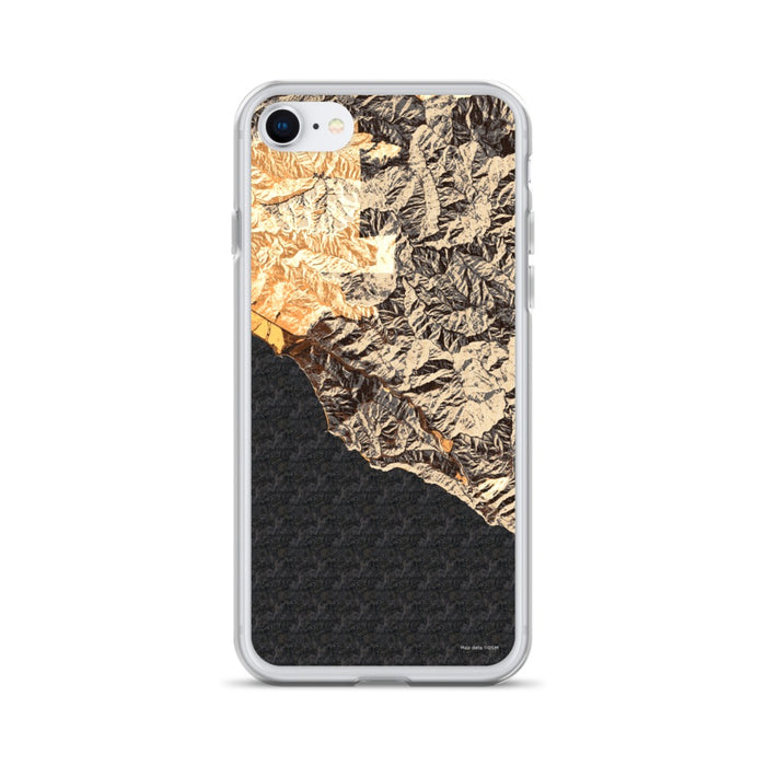 Custom iPhone SE Big Sur California Map Phone Case in Ember
