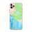 Custom iPhone 11 Pro Max Big Sur California Map Phone Case in Watercolor