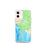 Custom iPhone 12 mini Big Sur California Map Phone Case in Watercolor
