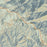 Big Sur California Map Print in Woodblock Style Zoomed In Close Up Showing Details