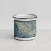 Front View Custom Big Sur California Map Enamel Mug in Woodblock