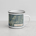 Right View Custom Big Sur California Map Enamel Mug in Woodblock