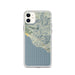 Custom iPhone 11 Big Sur California Map Phone Case in Woodblock