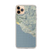 Custom iPhone 11 Pro Max Big Sur California Map Phone Case in Woodblock