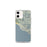 Custom iPhone 12 mini Big Sur California Map Phone Case in Woodblock