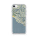 Custom iPhone SE Big Sur California Map Phone Case in Woodblock