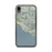 Custom iPhone XR Big Sur California Map Phone Case in Woodblock