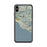 Custom iPhone XS Max Big Sur California Map Phone Case in Woodblock