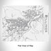 Rendered View of Billings Montana Map Engraving on 20oz Stainless Steel Insulated Bottle with Bamboo Top in White