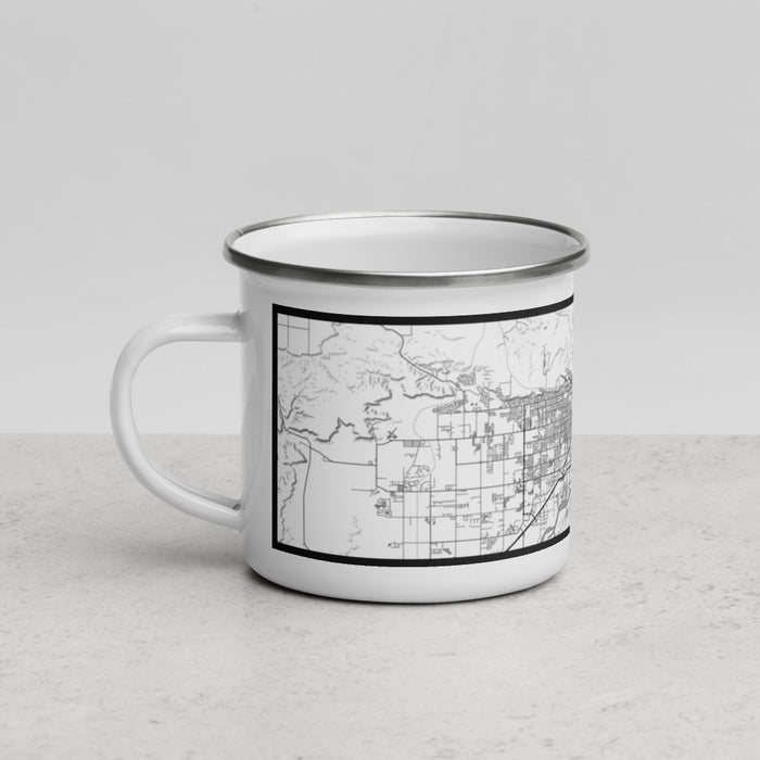 Left View Custom Billings Montana Map Enamel Mug in Classic