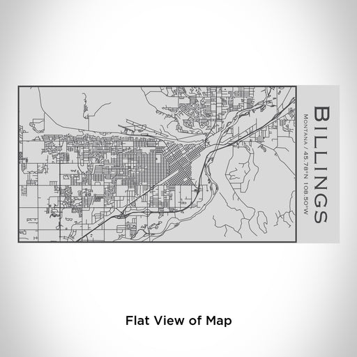 Rendered View of Billings Montana Map Engraving on 17oz Stainless Steel Insulated Cola Bottle
