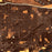 Billings Montana Map Print in Ember Style Zoomed In Close Up Showing Details