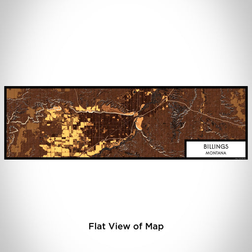 Flat View of Map Custom Billings Montana Map Enamel Mug in Ember