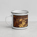 Left View Custom Billings Montana Map Enamel Mug in Ember