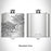 Rendered View of Billings Montana Map Engraving on 6oz Stainless Steel Flask