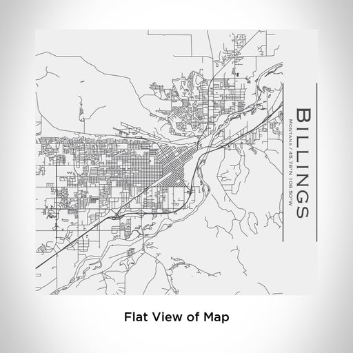 Rendered View of Billings Montana Map Engraving on 17oz Stainless Steel Insulated Tumbler in White