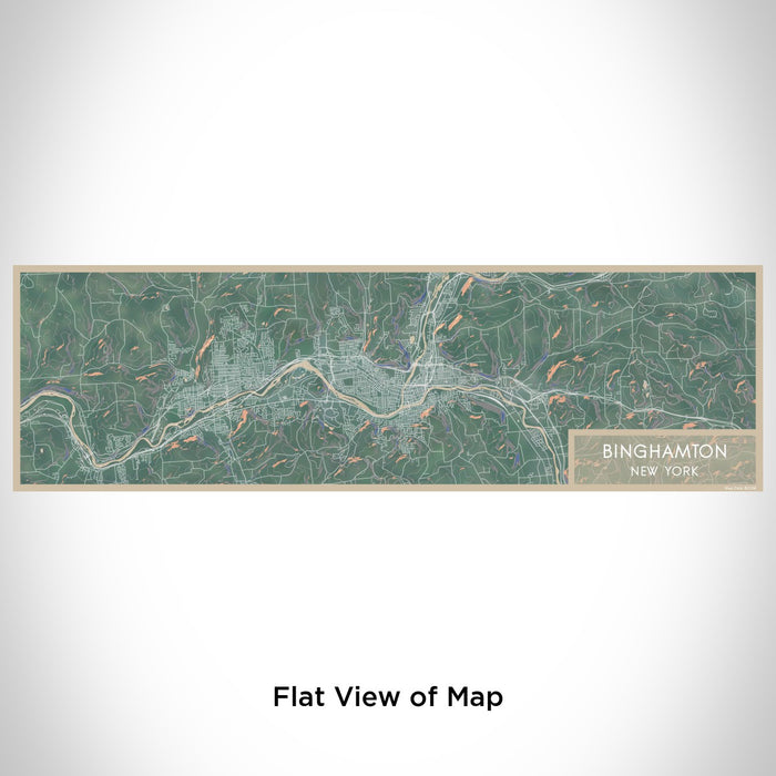 Flat View of Map Custom Binghamton New York Map Enamel Mug in Afternoon
