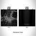 Rendered View of Binghamton New York Map Engraving on 6oz Stainless Steel Flask in Black