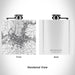 Rendered View of Binghamton New York Map Engraving on 6oz Stainless Steel Flask in White