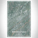 Birmingham Alabama Map Print Portrait Orientation in Afternoon Style With Shaded Background