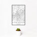 12x18 Birmingham Alabama Map Print Portrait Orientation in Classic Style With Small Cactus Plant in White Planter