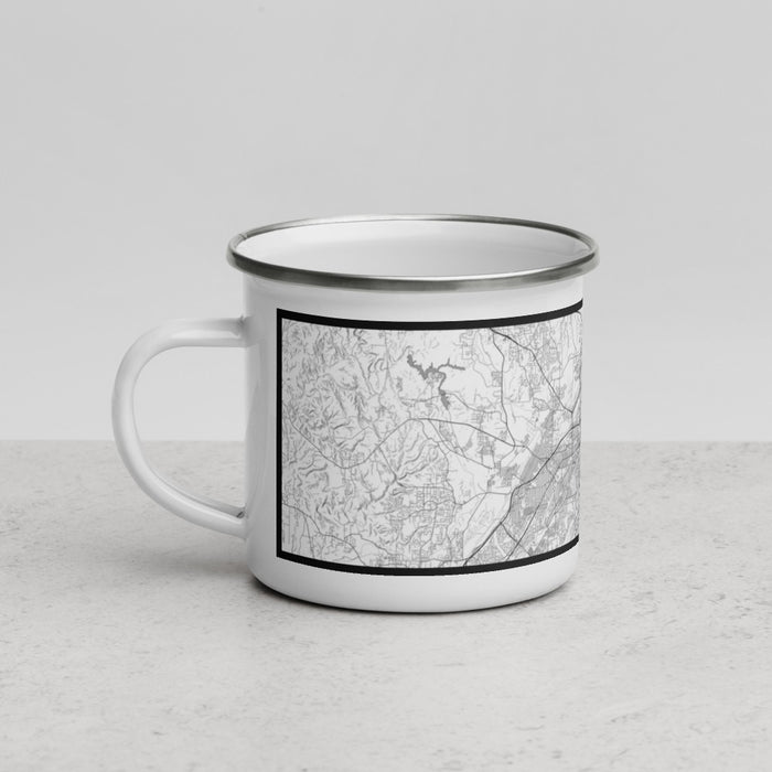 Left View Custom Birmingham Alabama Map Enamel Mug in Classic