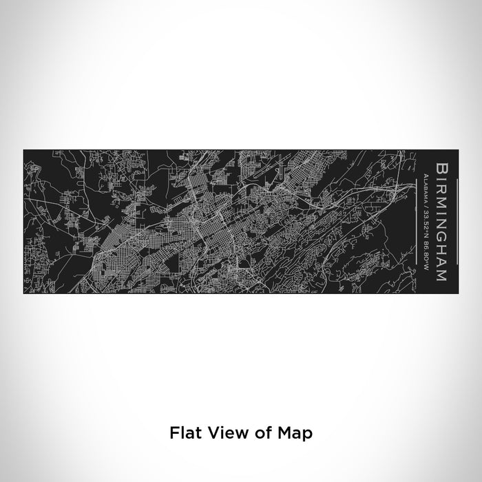 Rendered View of Birmingham Alabama Map Engraving on 10oz Stainless Steel Insulated Cup with Sliding Lid in Black