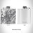 Rendered View of Birmingham Alabama Map Engraving on 6oz Stainless Steel Flask in White