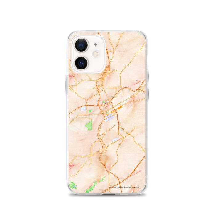 Custom Birmingham Alabama Map iPhone 12 Phone Case in Watercolor
