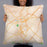 Person holding 22x22 Custom Birmingham Alabama Map Throw Pillow in Watercolor