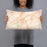 Person holding 20x12 Custom Birmingham Alabama Map Throw Pillow in Watercolor