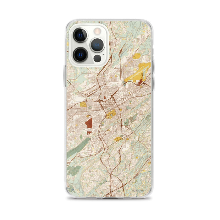 Custom Birmingham Alabama Map iPhone 12 Pro Max Phone Case in Woodblock