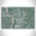 Bismarck North Dakota Map Print Landscape Orientation in Afternoon Style With Shaded Background