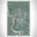 Bismarck North Dakota Map Print Portrait Orientation in Afternoon Style With Shaded Background
